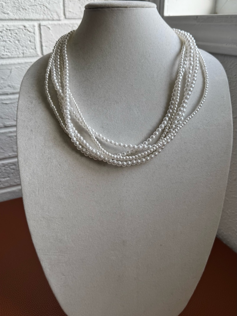 Classic Multi-Strand White Pearl Necklace - Women Jewelry